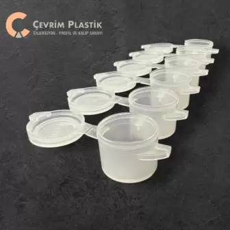 7Ml 6Lı Plastik Boya Kutusu. 6 Gözlü Şeffaf resim 1
