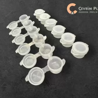 4Ml 6Lı Plasitik Boya Kutusu. 6 Gözlü Şeffaf resim 2