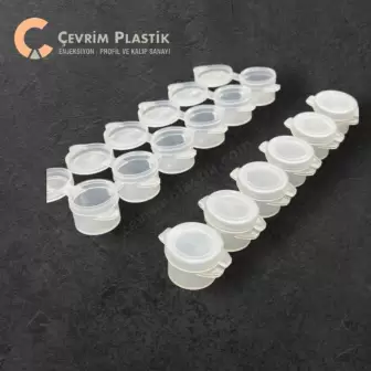 4Ml 6Lı Plasitik Boya Kutusu. 6 Gözlü Şeffaf resim 1